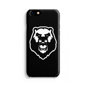 CaseCompany Angry Bear (black): Volledig geprint iPhone SE 2020 Hoesje