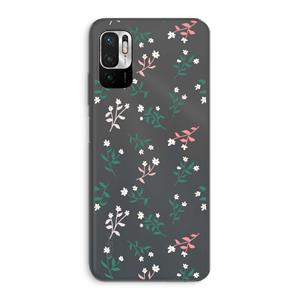 CaseCompany Small white flowers: Xiaomi Redmi Note 10 5G Transparant Hoesje