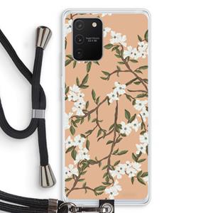 CaseCompany Blossoming spring: Samsung Galaxy S10 Lite Transparant Hoesje met koord
