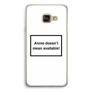 CaseCompany Alone: Samsung A3 (2017) Transparant Hoesje