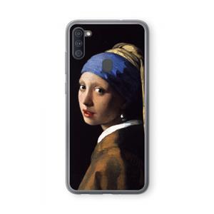 CaseCompany The Pearl Earring: Samsung Galaxy A11 Transparant Hoesje