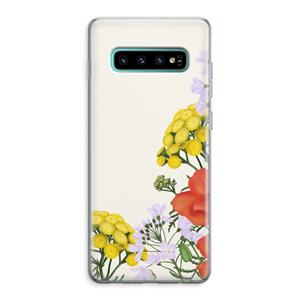 CaseCompany Wilde bloemen: Samsung Galaxy S10 Plus Transparant Hoesje