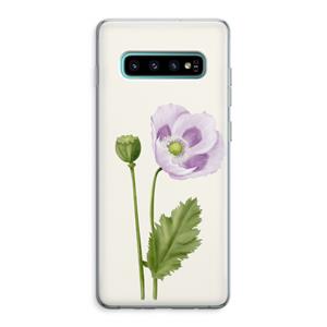 CaseCompany Purple poppy: Samsung Galaxy S10 Plus Transparant Hoesje