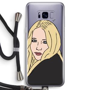 CaseCompany Mary Kate: Samsung Galaxy S8 Transparant Hoesje met koord