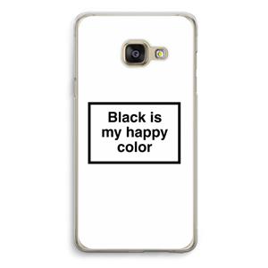 CaseCompany Black is my happy color: Samsung A3 (2017) Transparant Hoesje