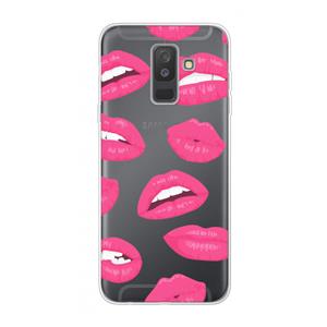 CaseCompany Bite my lip: Samsung Galaxy A6 Plus (2018) Transparant Hoesje