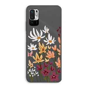 CaseCompany Painted wildflowers: Xiaomi Redmi Note 10 5G Transparant Hoesje