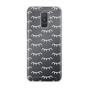 CaseCompany Wimpers: Samsung Galaxy A6 Plus (2018) Transparant Hoesje