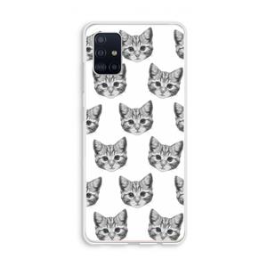 CaseCompany Kitten: Galaxy A51 4G Transparant Hoesje