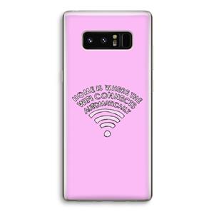 CaseCompany Home Is Where The Wifi Is: Samsung Galaxy Note 8 Transparant Hoesje