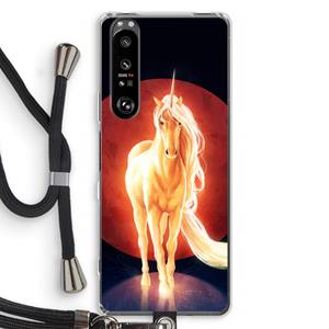 CaseCompany Last Unicorn: Sony Xperia 1 III Transparant Hoesje met koord