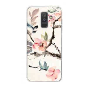 CaseCompany Japanse bloemen: Samsung Galaxy A6 Plus (2018) Transparant Hoesje