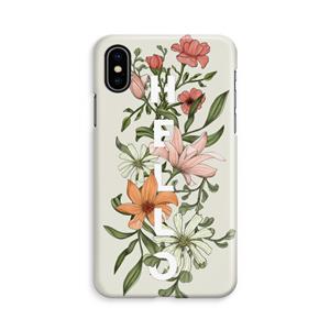 CaseCompany Hello bloemen: iPhone Xs Volledig Geprint Hoesje