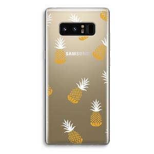 CaseCompany Ananasjes: Samsung Galaxy Note 8 Transparant Hoesje