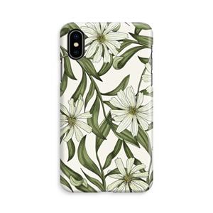 CaseCompany Wit bloemenpatroon: iPhone Xs Volledig Geprint Hoesje