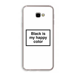 CaseCompany Black is my happy color: Samsung Galaxy J4 Plus Transparant Hoesje