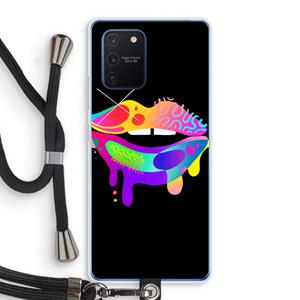 CaseCompany Lip Palette: Samsung Galaxy Note 10 Lite Transparant Hoesje met koord