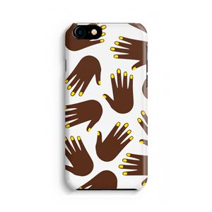 CaseCompany Hands dark: Volledig geprint iPhone SE 2020 Hoesje