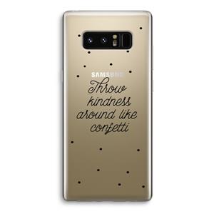 CaseCompany Confetti: Samsung Galaxy Note 8 Transparant Hoesje