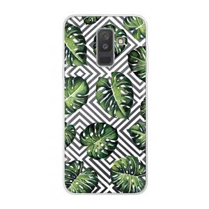 CaseCompany Geometrische jungle: Samsung Galaxy A6 Plus (2018) Transparant Hoesje