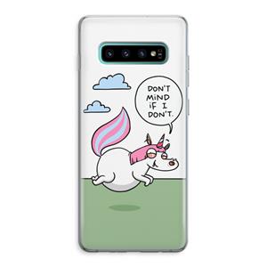 CaseCompany Unicorn: Samsung Galaxy S10 Plus Transparant Hoesje