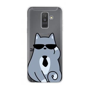 CaseCompany Cool cat: Samsung Galaxy A6 Plus (2018) Transparant Hoesje