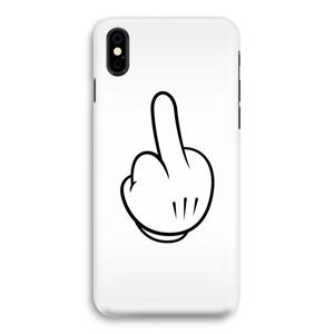 CaseCompany Middle finger white: iPhone X Volledig Geprint Hoesje
