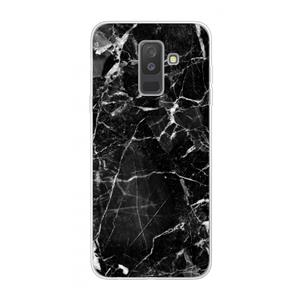CaseCompany Zwart Marmer 2: Samsung Galaxy A6 Plus (2018) Transparant Hoesje