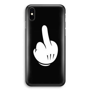 CaseCompany Middle finger black: iPhone X Volledig Geprint Hoesje