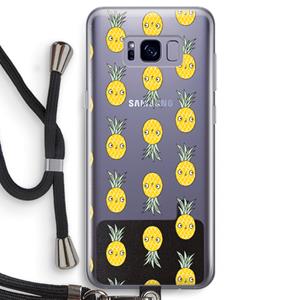 CaseCompany Ananas: Samsung Galaxy S8 Transparant Hoesje met koord