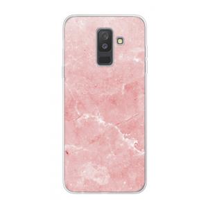 CaseCompany Roze marmer: Samsung Galaxy A6 Plus (2018) Transparant Hoesje