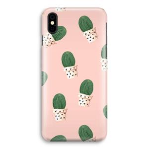 CaseCompany Cactusprint roze: iPhone X Volledig Geprint Hoesje
