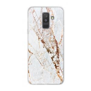 CaseCompany Goud marmer: Samsung Galaxy A6 Plus (2018) Transparant Hoesje