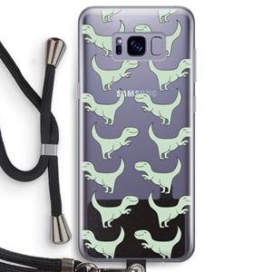 CaseCompany Dinos: Samsung Galaxy S8 Transparant Hoesje met koord