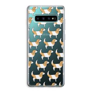 CaseCompany Doggy: Samsung Galaxy S10 Plus Transparant Hoesje