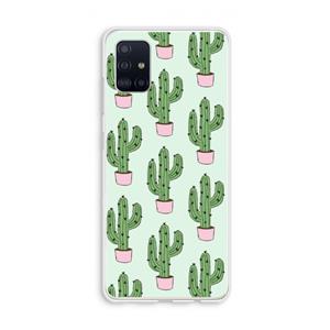 CaseCompany Cactus Lover: Galaxy A51 4G Transparant Hoesje