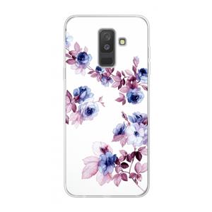 CaseCompany Waterverf bloemen: Samsung Galaxy A6 Plus (2018) Transparant Hoesje