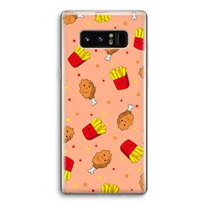 CaseCompany Chicken 'n Fries: Samsung Galaxy Note 8 Transparant Hoesje