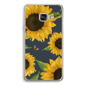 CaseCompany Sunflower and bees: Samsung A3 (2017) Transparant Hoesje
