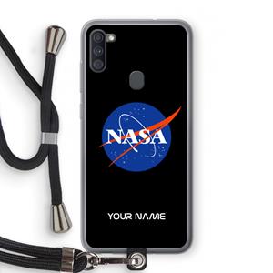 CaseCompany NASA: Samsung Galaxy A11 Transparant Hoesje met koord
