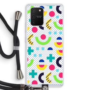 CaseCompany 8-bit N°1: Samsung Galaxy S10 Lite Transparant Hoesje met koord