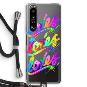 CaseCompany Loves: Sony Xperia 1 III Transparant Hoesje met koord