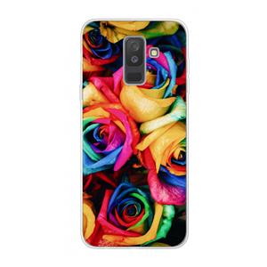 CaseCompany Neon bloemen: Samsung Galaxy A6 Plus (2018) Transparant Hoesje