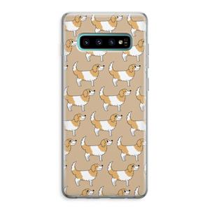 CaseCompany Doggy: Samsung Galaxy S10 Plus Transparant Hoesje