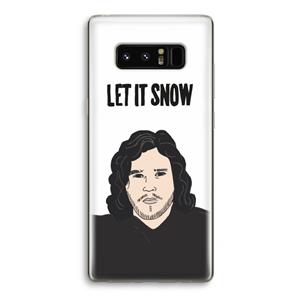 CaseCompany Let It Snow: Samsung Galaxy Note 8 Transparant Hoesje