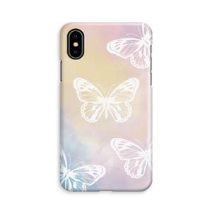 CaseCompany White butterfly: iPhone Xs Volledig Geprint Hoesje