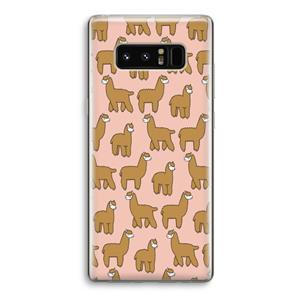 CaseCompany Alpacas: Samsung Galaxy Note 8 Transparant Hoesje