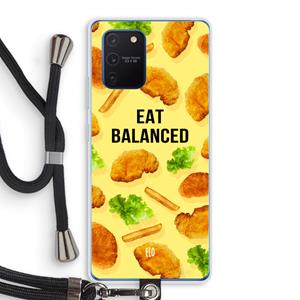 CaseCompany Eat Balanced: Samsung Galaxy Note 10 Lite Transparant Hoesje met koord