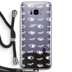 CaseCompany Eye pattern #3: Samsung Galaxy S8 Transparant Hoesje met koord