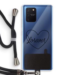 CaseCompany Forever heart black: Samsung Galaxy Note 10 Lite Transparant Hoesje met koord